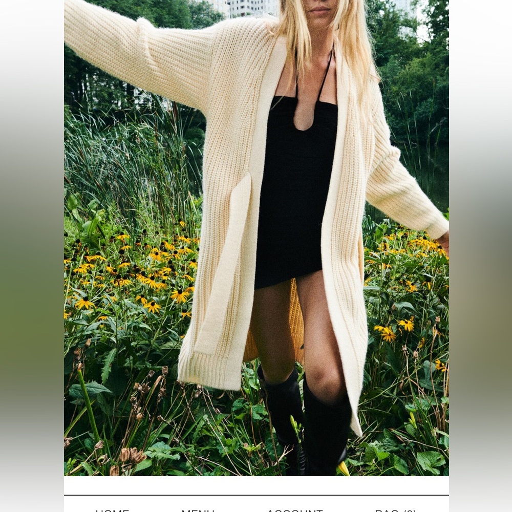 Zara long knit cardigan